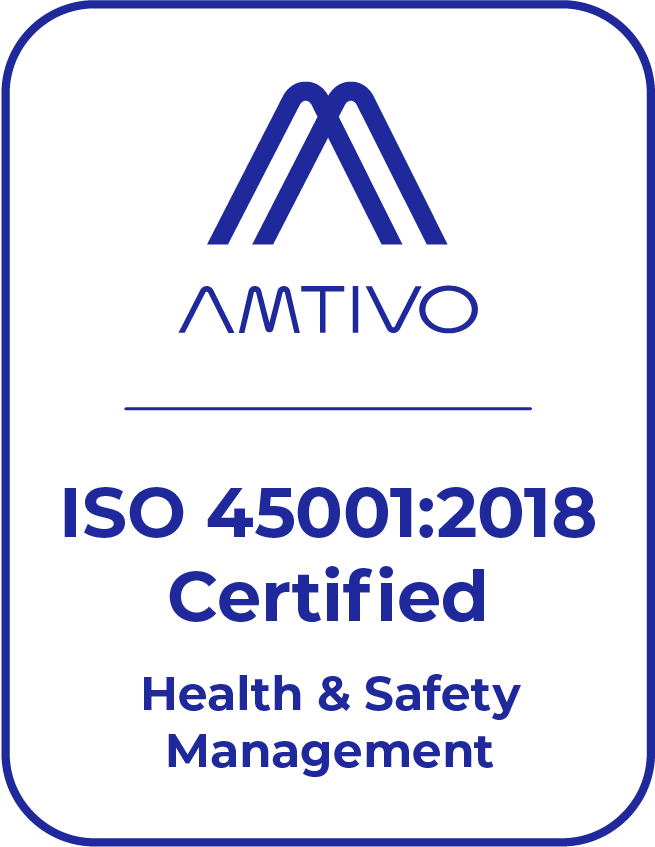 Amtivo ISO 45001:2018 Certified - Health and Safety Management